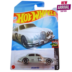 Hot Wheels Jaguar MK1 – HW Race Day Series 2024 | Classic Silver Touring Car Die-Cast | Collector 127/250