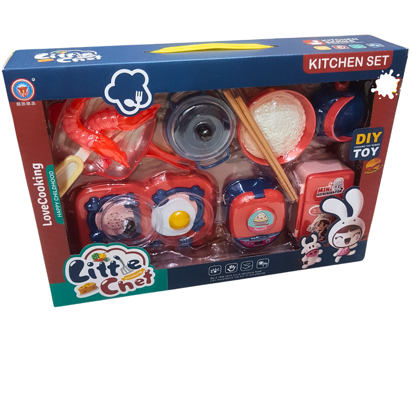 Little Chef DIY Kitchen Set for Kids - Interactive Cooking Playset with Realistic Utensils and Accessories Main image