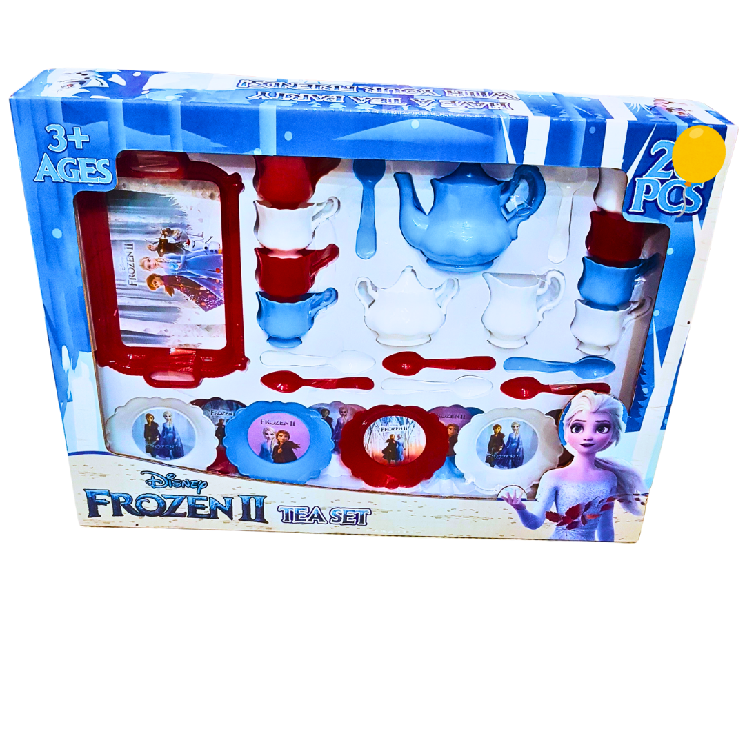 Disney Frozen II Tea Set – 20-Piece Play Tea Set for Kids with Elsa, Anna, and Olaf Designs