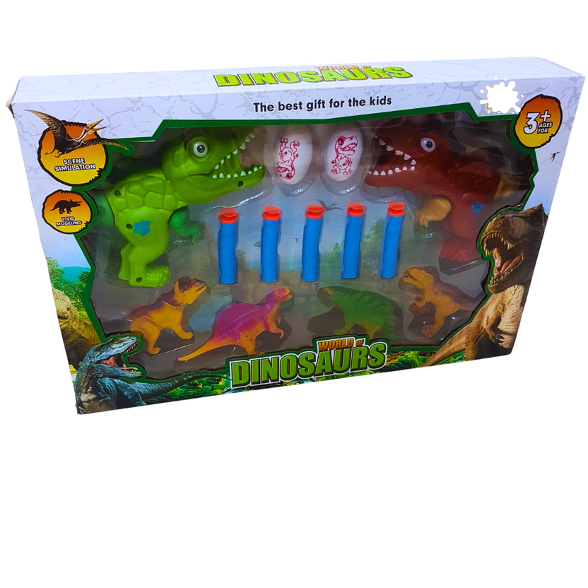 Dinosaur Adventure Playset - Soft Bullet Blasters and Dinosaur Figures for Kids 3+ Main image