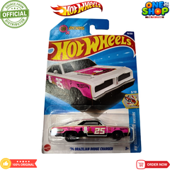 Hot Wheels ’74 Brazilian Dodge Charger Die-Cast Car – HW Celebration Racers Muscle Car Toy for Kids & Collectors