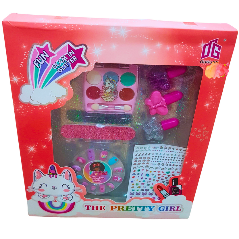 The Pretty Girl Fun Glam in Glitter Makeup Set | Sparkling Cosmetic Play Kit for Kids - Ages 5+ Main image