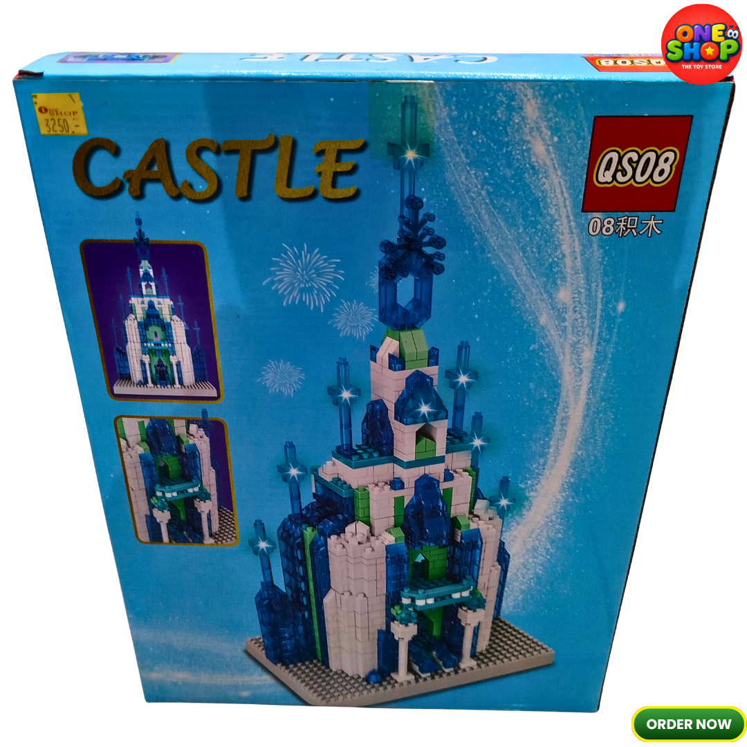 Crystal Castle Building Blocks Set – Fantasy Palace Construction Toy for Kids | Creative Castle Model Building Kit | Educational STEM Building Blocks 6+ Years