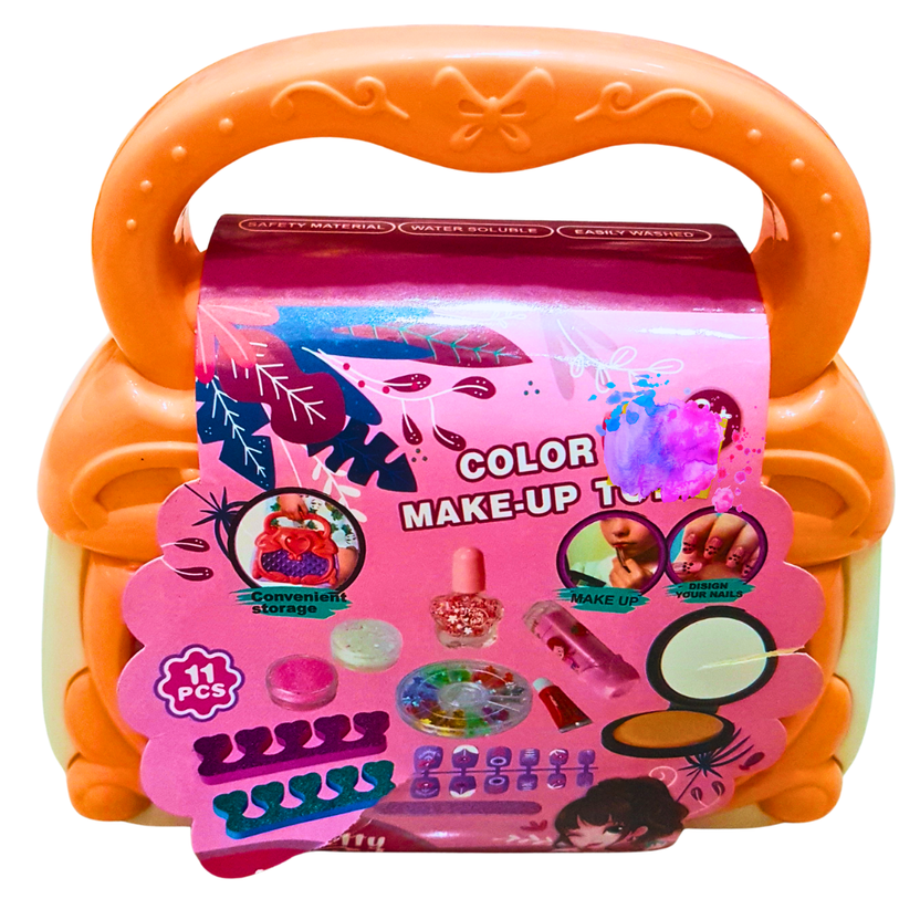 Kids Color Makeup Toy Set with Storage Case - 11 PCS Beauty Kit Main image