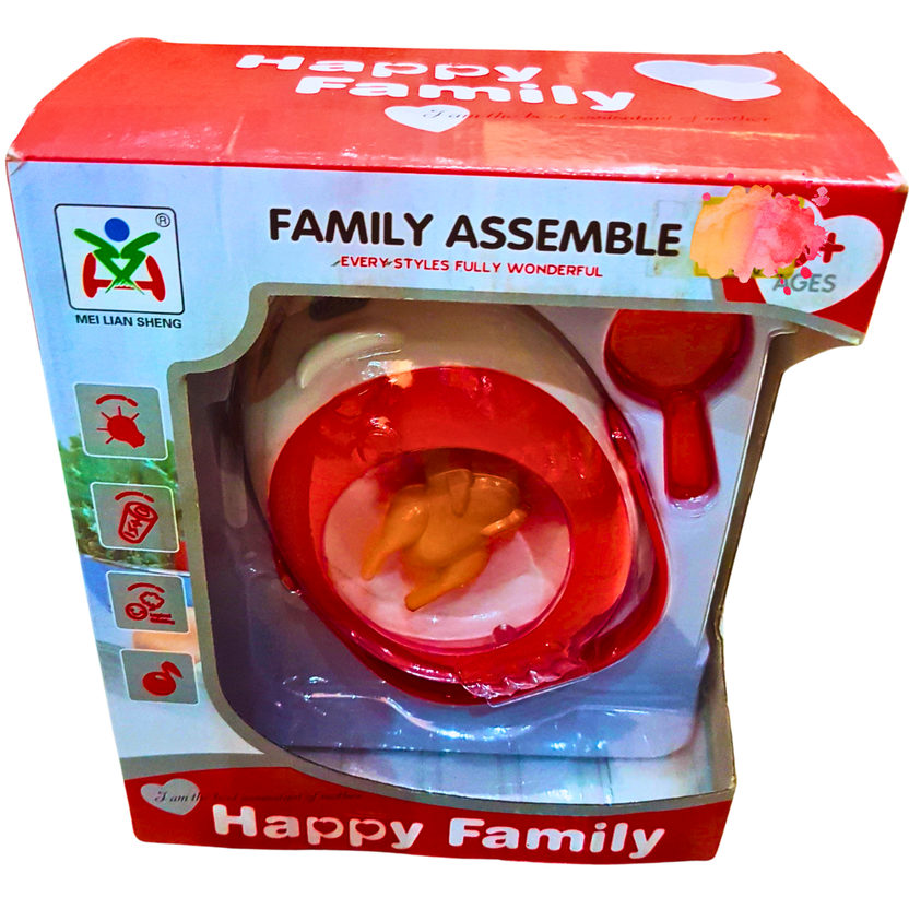 Happy Family Rotating Grill Toy Set – Realistic Kitchen Play with Light & Sound – Ages 3+ Main image