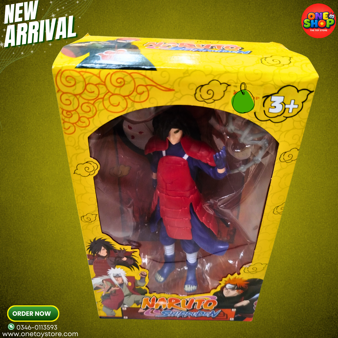 Naruto Shippuden Madara Uchiha Action Figure for Kids – Anime Ninja Collectible Toy with Armor | Large Character Figure (3+ Years)