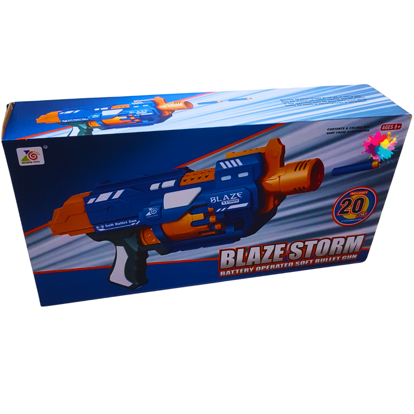 Blaze Storm Battery Operated Soft Bullet Gun - 20 Piece Set Main image