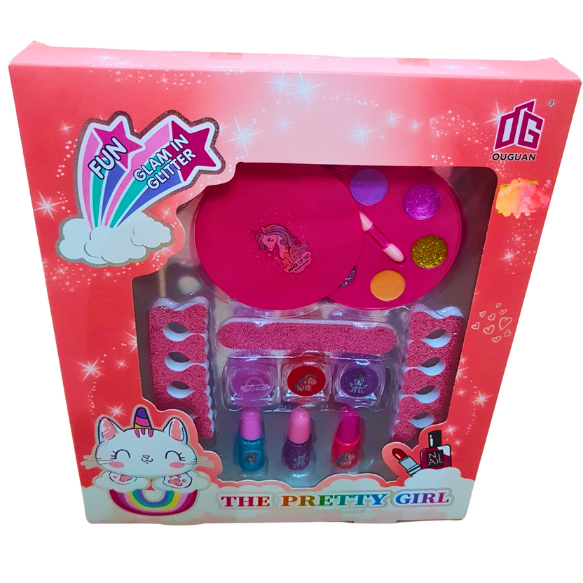 The Pretty Girl Glam in Glitter Makeup Set | Sparkling Cosmetic Play Kit for Kids - Ages 5+ Main image