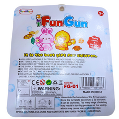 2-in-1 Fun Gun Flying Saucer & Top Spin Launcher Toy for Kids