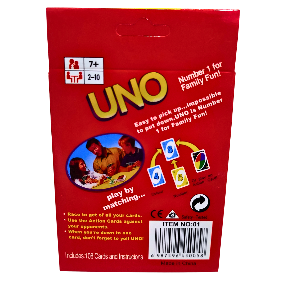 UNO Classic Card Game – Family Fun for Ages 7+, 2–10 Players | Easy to Learn, Fast to Play, 108 Cards