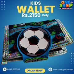 Football Kids Wallet with Button Strap | Cartoon Soccer Wallet for Boys | Premium Kids Wallet with Secure Lock – Stylish & Durable (Rs.2150)