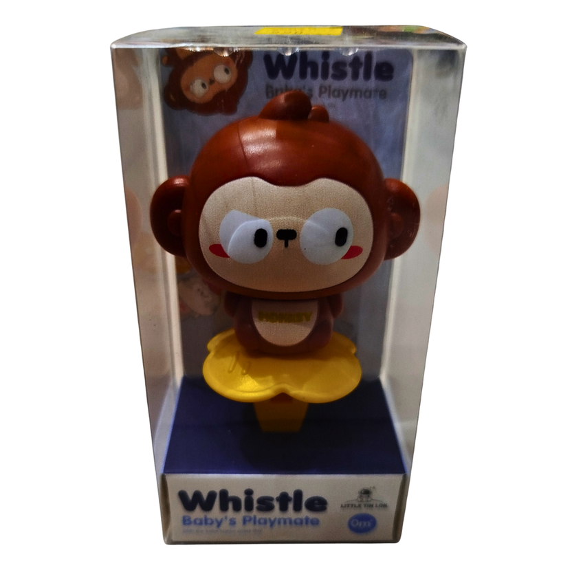 Whistle Baby’s Playmate Animal Toy – Cute Rattle Sound Toy for Infants | Monkey, Giraffe & Cat (Each Sold Separately) Main image