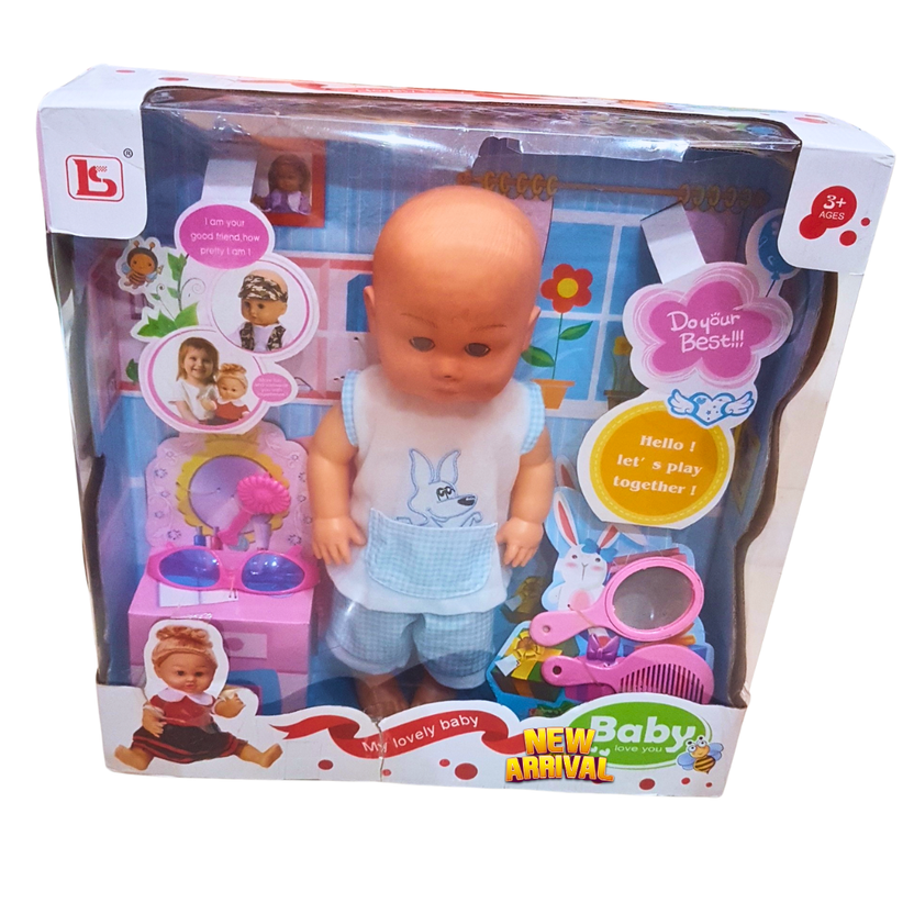 My Lovely Baby Doll Set for Kids – Newborn Doll with Accessories | Pretend Play Toy for Girls Ages 3+ Main image