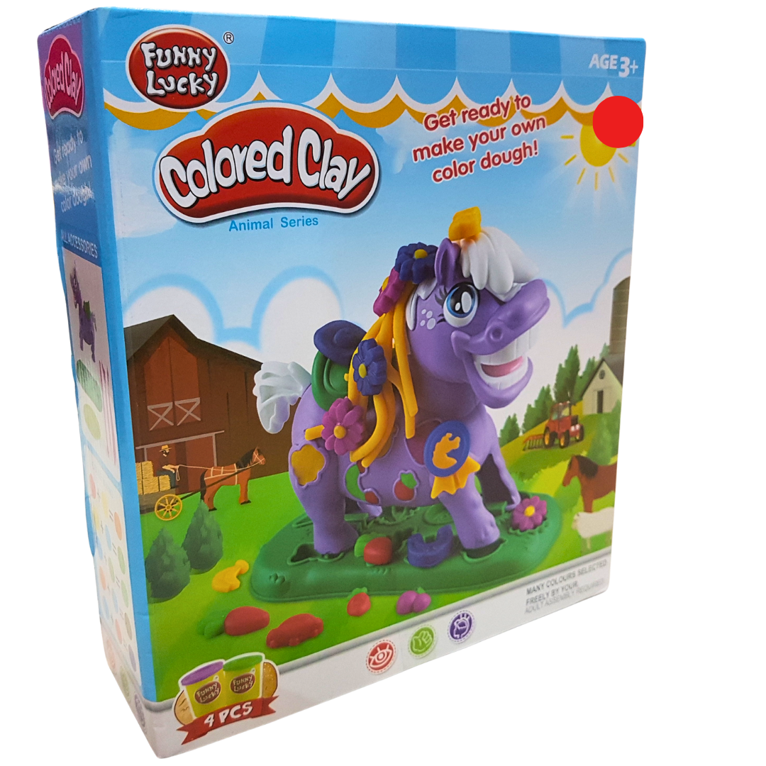 Funny Lucky Colored Clay Set – Animal Series with 4 Vibrant Doughs for Creative Play Secondary image