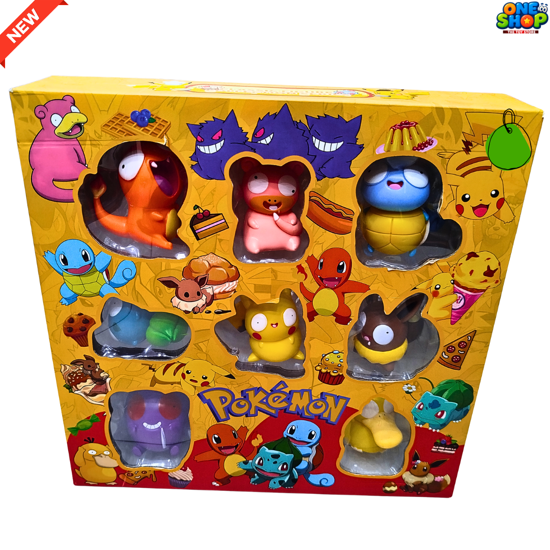 Pokemon Mini Action Figure Set for Kids – Pikachu, Charmander, Squirtle & Friends Collectible Cartoon Toys | Anime Character Gift Box for Boys & Girls