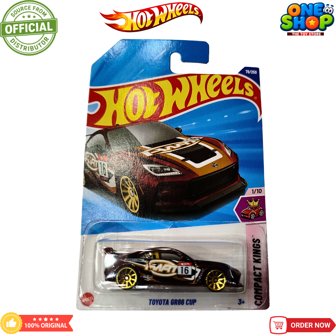 Hot Wheels Toyota GR86 Cup Die-Cast Car – Compact Kings Racing Toy Car for Kids & Collectors