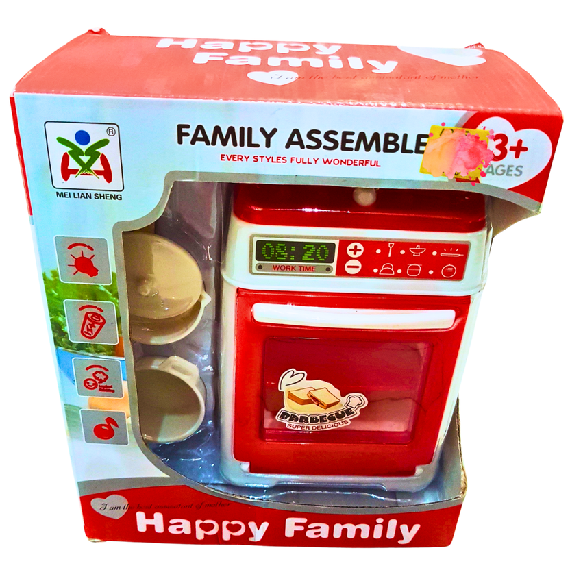 Happy Family Oven Toy Set – Realistic Kitchen Play with Light & Sound – Ages 3+ Main image
