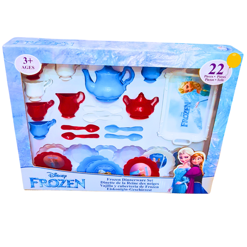Disney Frozen 22-Piece Dinnerware Set – Elsa and Anna Themed Play Dish Set for Kids Main image