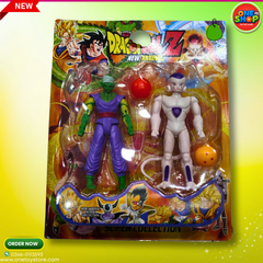 Dragon Ball Z Action Figures Set – 2 Pcs DBZ Super Villain & Warrior Toys with Dragon Balls | Anime Collectible Figures for Kids