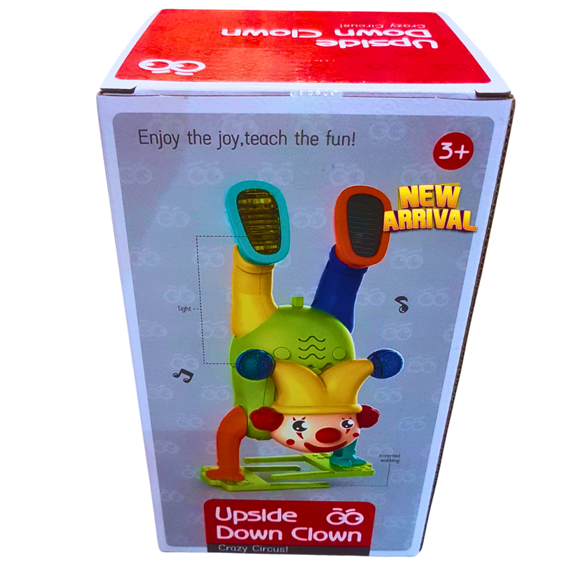 Upside Down Clown Toy for Kids – Musical Tumbling Circus Clown with Lights | Crazy Action Toy for Boys & Girls Ages 3+ Main image