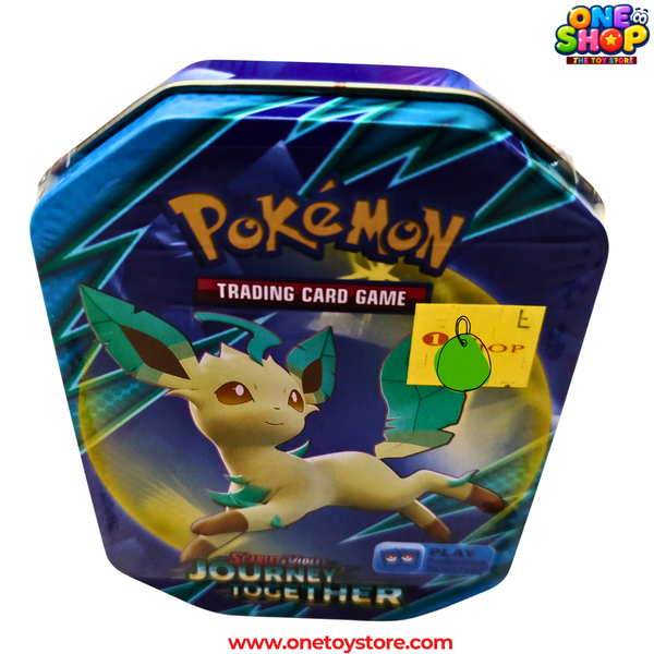 Pokemon Trading Card Game Tin Box Set | Collectible Pokemon Cards Storage Case | Journey Together Pokemon Card Collection for Kids & Collectors