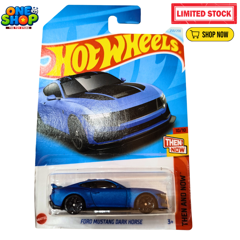 Hot Wheels Ford Mustang Dark Horse Die-Cast Car – Then and Now Series Sports Car Toy for Kids Pakistan Main image