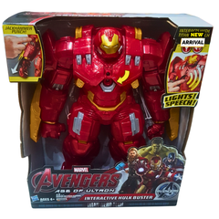 🛡️ Marvel Avengers Age of Ultron – Interactive Hulkbuster Action Figure – Lights & Sound – Titan Hero Tech Series – Ages 4+