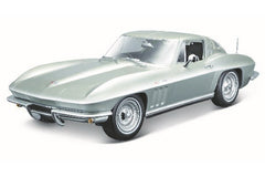 MAISTO CHEVROLET CORVETTE 1965 1:18 SILVER