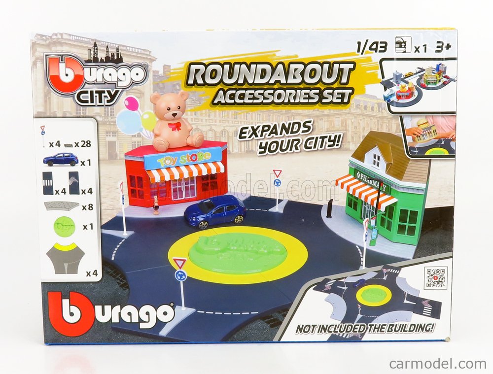 1/43 BBURAGO CITY ROUNDABOUT PLAYSET