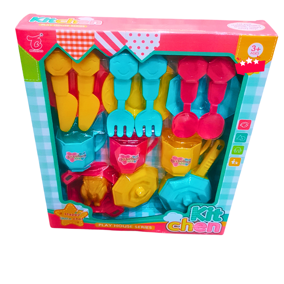👩‍🍳 Mini Kitchen Cooking Set for Kids – Play House Chef Kit with Utensils, Ice Cream & Food Items | Pretend Play for Ages 3+