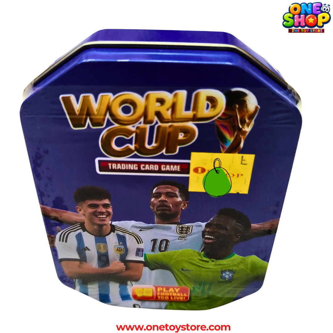 World Cup Football Trading Card Game Collector Tin Set | Soccer Trading Cards with Collector Storage Box | Football Card Game for Kids & Collectors Age 6+