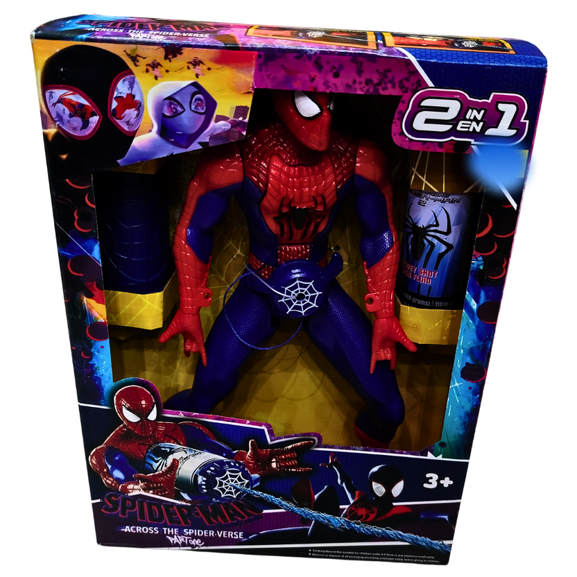 Spider-Man 2-in-1 Action Figure – Classic Red & Blue Edition | Across the Spider-Verse Superhero Toy for Kids (3+ Years) Main image
