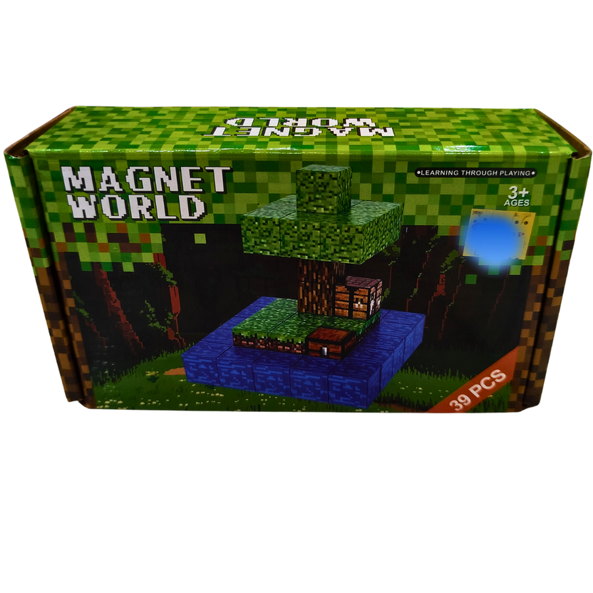 Magnet World 39 PCS Building Blocks Set | Magnetic Pixel Blocks Construction Toy for Kids (3+ Years) Main image