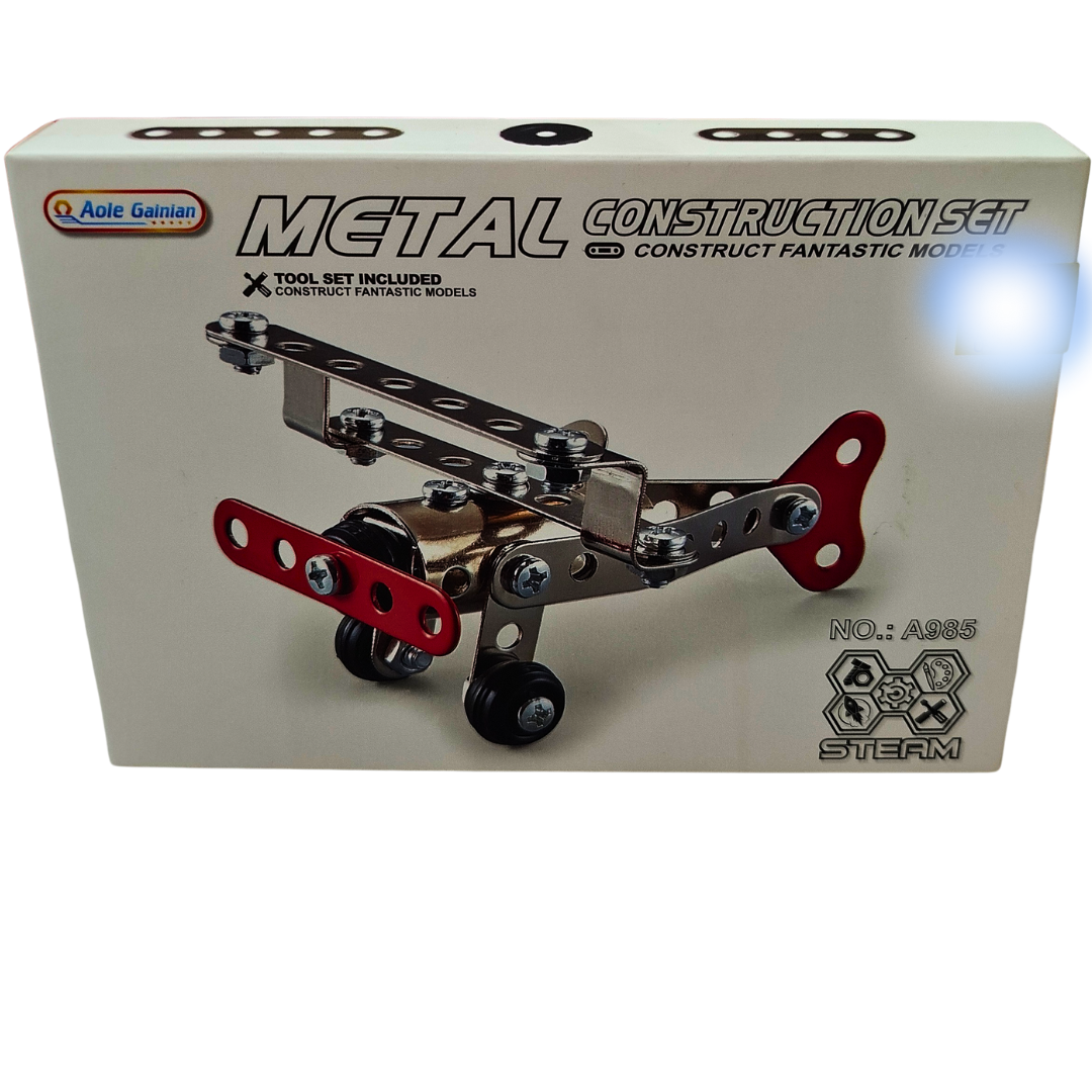 🏗️ Metal Construction Set for Kids – DIY STEM Building Kit with Tools | A985 Model by Aole Gainan