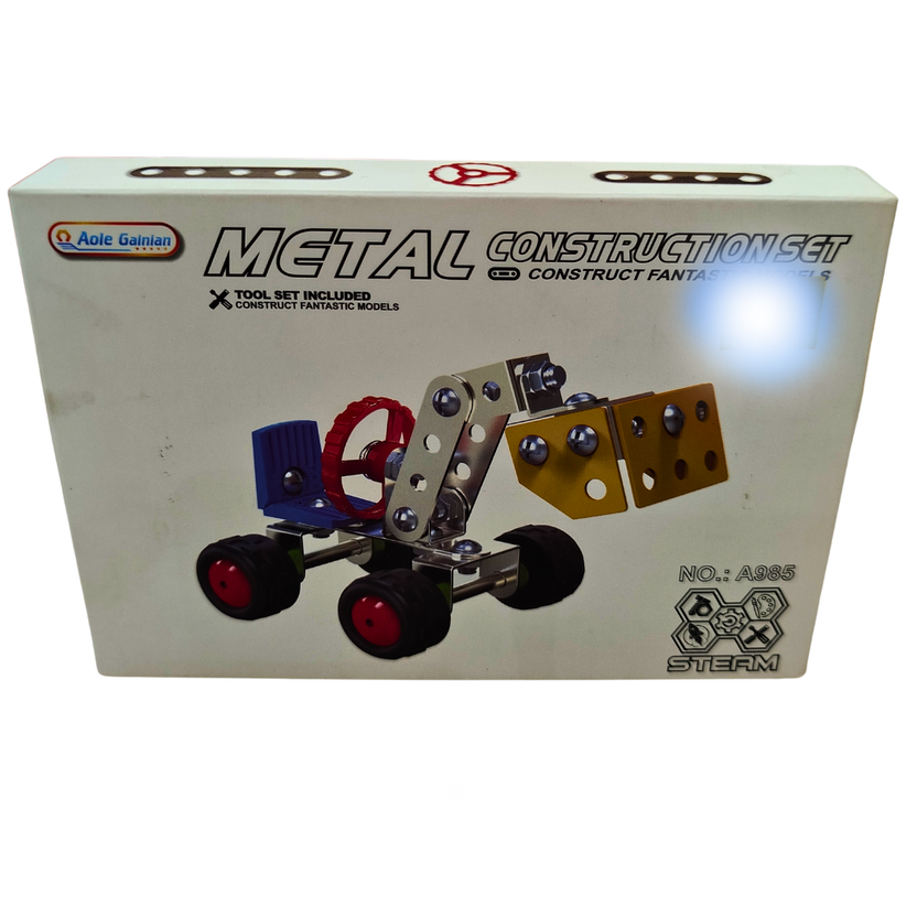 🚧 Metal Construction Set for Kids – DIY Digger Model STEM Kit with Tools | A985 by Aole Gainan Main image