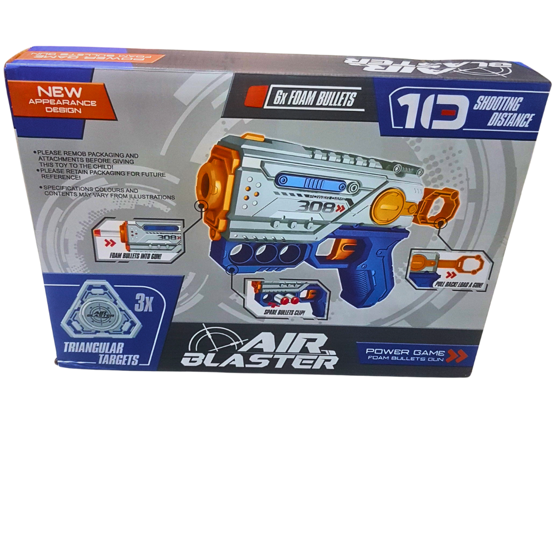 🎯 Air Blaster Foam Bullet Gun – Soft Bullet Shooting Toy with 3 Targets – Includes 6 EVA Darts – Ages 6+ Secondary image