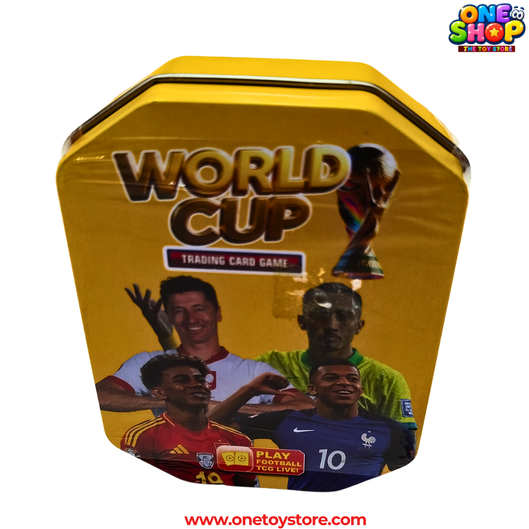 World Cup Football Trading Card Game Tin Box | Soccer Player Collectible Card Storage Case | Football TCG Collector Tin for Kids & Fans Secondary image