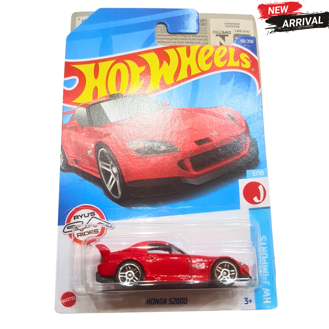 🔴 Hot Wheels Honda S2000 – Ryu’s Rides | JDM Sports Car Die-Cast Toy for Kids & Collectors (3+)