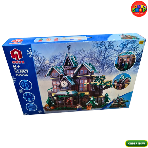 Fantasy Tree House Building Blocks Set 2466 Pieces – Large Woodland Cottage Construction Toy for Kids & Collectors | Creative STEM Building Set with Mini Figures