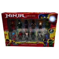 🥷 Ninja Warrior Mini Figures Set – 12 PCS Building Block-Compatible Action Heroes | Ages 3+