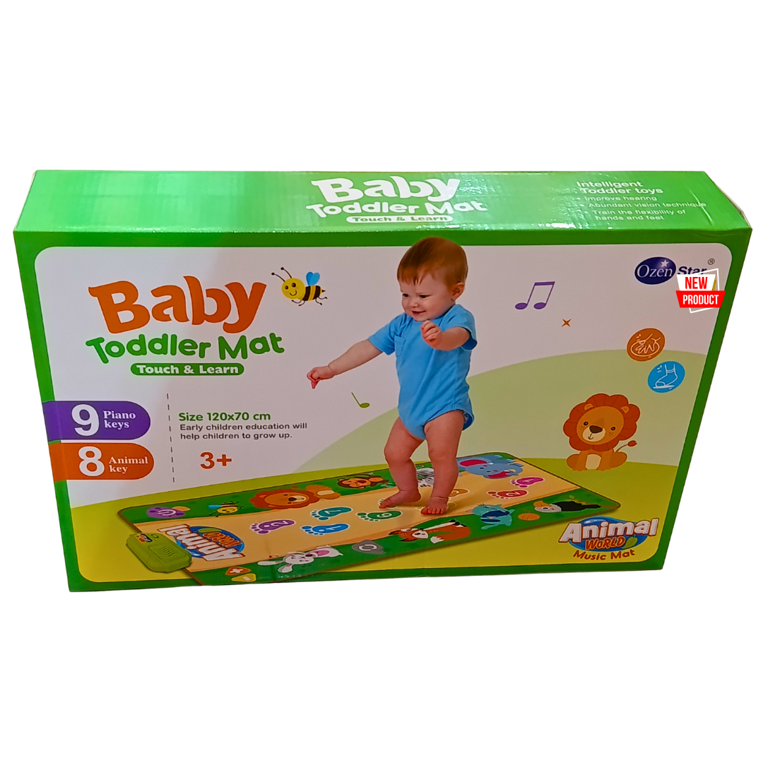 Baby Toddler Touch & Learn Musical Piano Play Mat – 120 × 70 cm Animal Music Floor Mat with 9 Piano Keys & 8 Animal Keys | Interactive Kids Learning Toy Secondary image