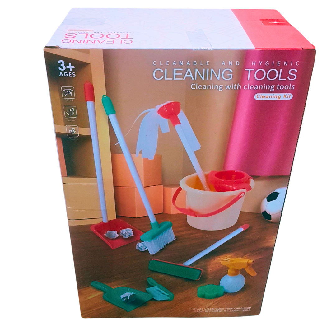 🧹 Kids Cleaning Tools Pretend Play Set – Realistic Broom, Mop, Bucket & Spray Bottle | Educational Cleaning Kit for Ages 3+ Secondary image