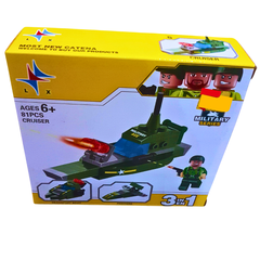 City Warrior Mechanical Military Fighter Jet Building Block Set (82 PCS) – Ages 6+ ✈️🪖