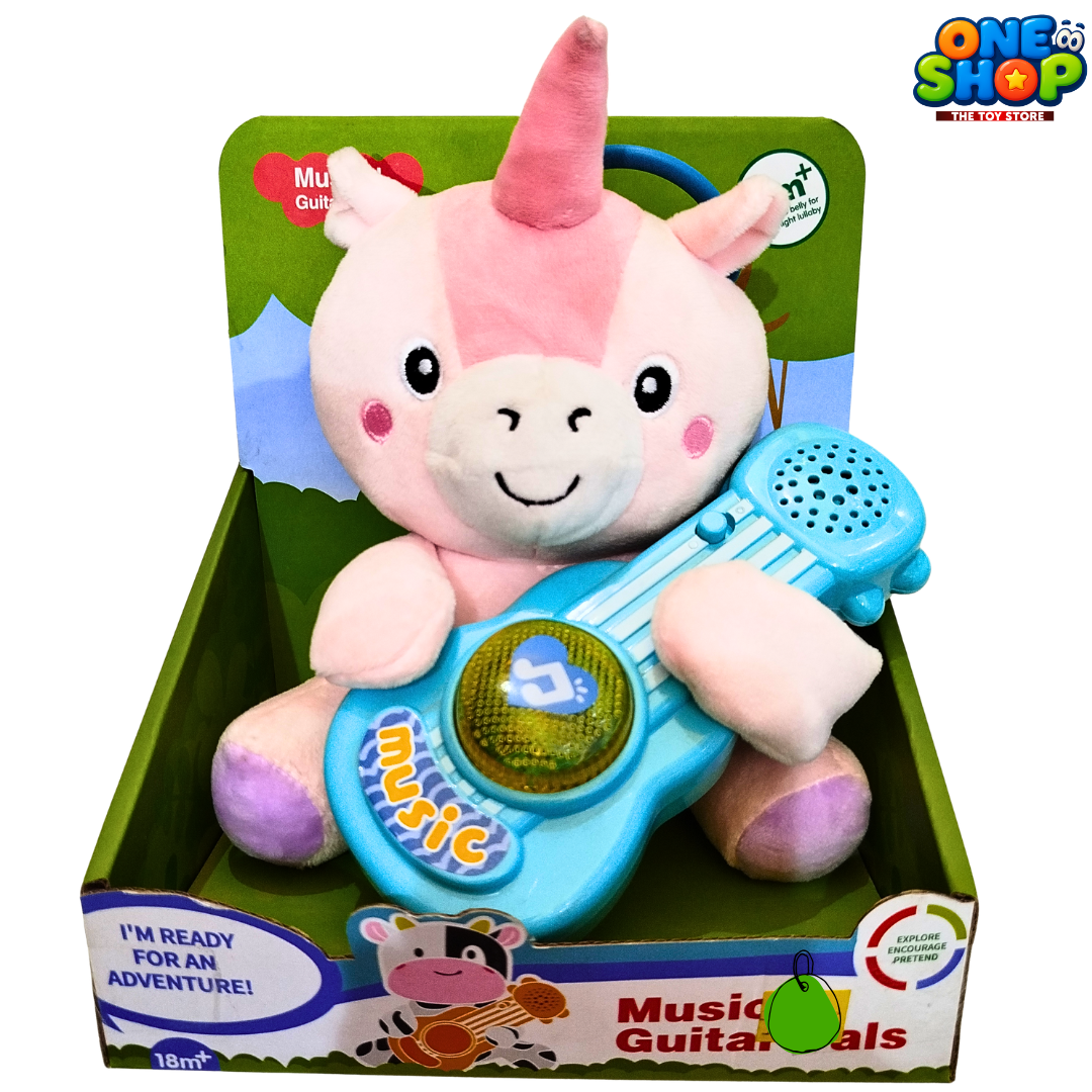 Musical Guitar Pals Unicorn Plush Toy for Toddlers – Interactive Soft Unicorn with Lights, Sounds & Baby Guitar Secondary image