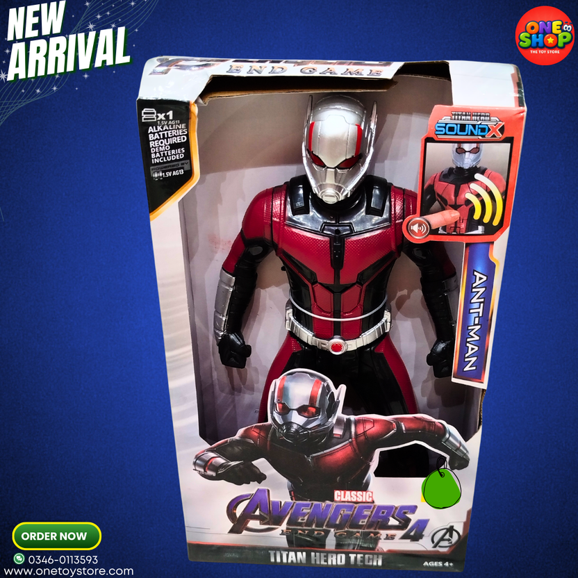 Marvel Avengers Ant-Man Titan Hero Tech Action Figure with Sound – Classic Endgame Talking Superhero Toy for Kids (4+ Years) Main image