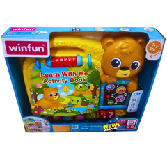 Winfun Learn With Me Activity Book – Interactive Musical Learning Toy with Lights & Sounds | Educational Baby Book for 12+ Months
