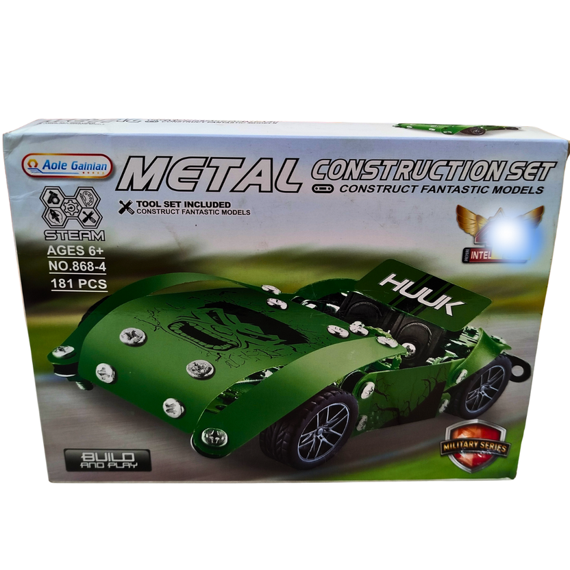 💥 Metal Hulk Car Construction Set for Kids – 181 PCS DIY STEAM Engineering Kit | Ages 6+ | Aole Gainan Main image