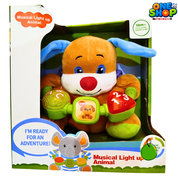 Musical Light Up Animal Plush Toy for Toddlers – Interactive Puppy Soft Toy with Lights, Sounds & Learning Numbers