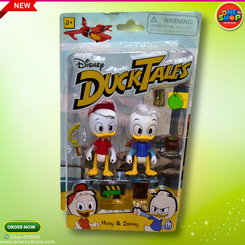 Disney DuckTales Huey & Dewey Action Figures Set – Cartoon Character Toys for Kids 3+ | DuckTales Collectible Playset Main image