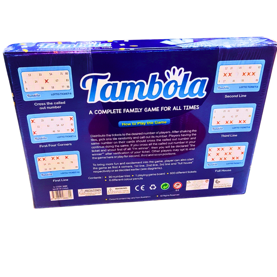 Tambola Family Board Game - Complete Set with 600 Tickets & Plastic Numbers | Fun for All Ages 8+ | Perfect for Parties and Gatherings Secondary image